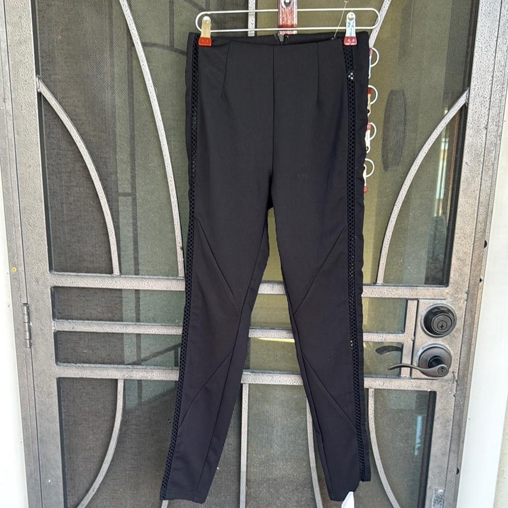Theory Black Pants with Side Detailing